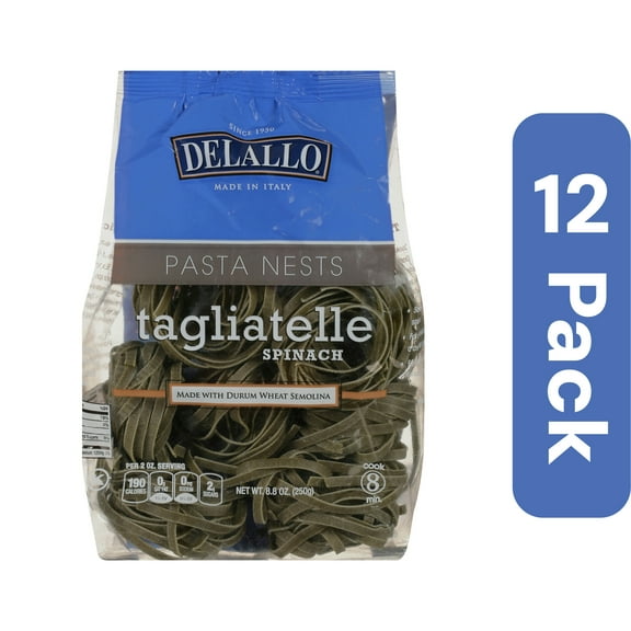 Delallo Tagliatelle Spinach Pasta 8.82 oz (Pack Of 12)