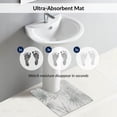 thumbnail image 3 of Evideco French Home Goods Palm Breeze Contour Bath Mat 20x18 – Ultra Absorbent Quick Dry Rug with Anti-Slip Rubber Backing, 3 of 8