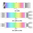 thumbnail image 2 of Computer Flexible ARGB Sync PSU Power Supply Extension Cable Kit ATX 24PIN VGA GPU PCI-E 8PIN 6Pin RGB PC Module Cables, 2 of 6