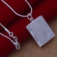 thumbnail image 3 of Memories Silver Book Locket Necklace, 3 of 3