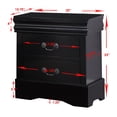 thumbnail image 2 of Louis Philippe Traditional 2-Drawer Nightstand Bedside Table, 2 of 2