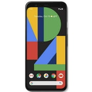 Angle View: Google Pixel 4, Sprint Only | Black, 128 GB, 5.7 in Screen | Grade B-