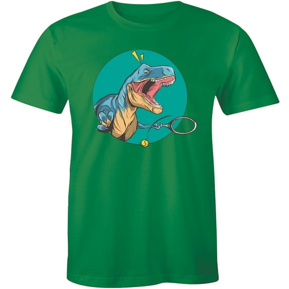 Funny T-Rex Dinosaurs Playing Tennis Men's Gift Animals T-Shirt