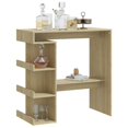 thumbnail image 2 of vidaXL Bar Table with Storage Rack Sonoma Oak 100x50x101.5 cm Engineered Wood, 2 of 4
