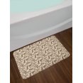 thumbnail image 2 of Vintage Bath Mat, Hand Drawn Sketch Pattern with Many Sea Animals Crab Oyster Fish Octopus, Plush Bathroom Decor Mat with Non Slip Backing, 29.5" X 17.5", Tan and Seal Brown, by Ambesonne, 2 of 2