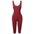 thumbnail image 1 of FashionOutfit Women's Solid Tank Top Cotton Catsuit Bermuda Bodysuit, 1 of 1