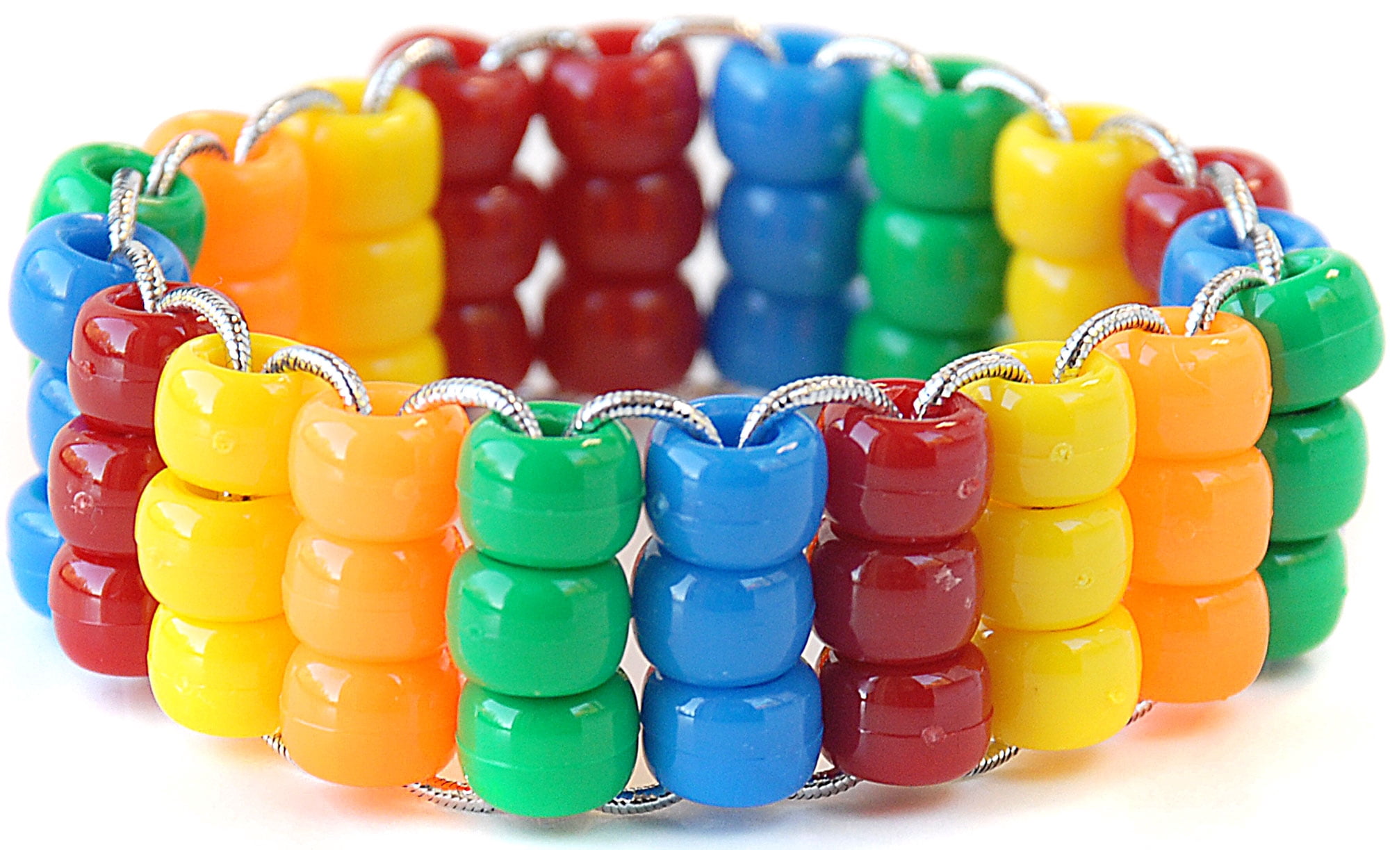 The Beadery Pony Bead Mega Pack, 4500 Beads, Red, Orange, Yellow, Green, Baby Blue, Unisex
