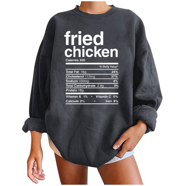 Sudadera con estampado de cambio de cuello redondo de manga larga suelta divertida vintage para mujer Fridja fhghd1519
