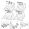 Window Blind Brackets 4pcs Cordless Shade Blind Bracket Mounting Bracket With Metal Clip