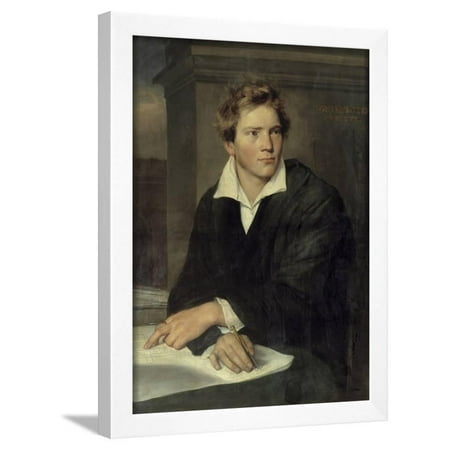 Franz Xaver Winterhalter Portrait - Portrait of Karl Berckmuller by Franz Xaver Winterhalter Framed Print Wall Art