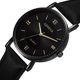 thumbnail image 1 of Reloj de pulsera de cuarzo informal con correa de cuero PU para hombre de moda (oro negro), 1 of 5
