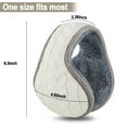thumbnail image 3 of Loritta 2 Pacs Winter Earmuffs for Women, Foldable Warm Cable Knit Fleece Ear Muffs Black and White, 3 of 6