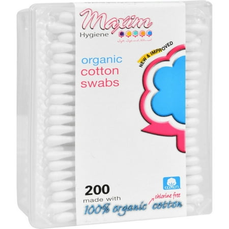 Organic Cotton Swabs - Matchbox Pack - 200 Ct, Vendor: Maxim Hygiene Products By Maxim Hygiene