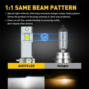 AUXITO H11 LED Headlight Bulb, 120W 24000lm Per Set,700% Brighter, 6500K Cool White,High Low Beam H8 H9 H11 Headlight Bulb, Pack of 2