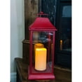 thumbnail image 3 of Belmont Holiday Decorative Candle Lantern, Large - Red, 3 of 10