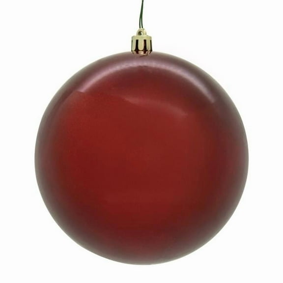 Vickerman N592563DCV 10 in. Crimson Red Candy Ball UV Drilled Ornament