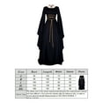 thumbnail image 4 of SANAG Women Long Sleeve Round Neck Party Maxi Belt Dress Halloween Cosplay Costume, 4 of 4