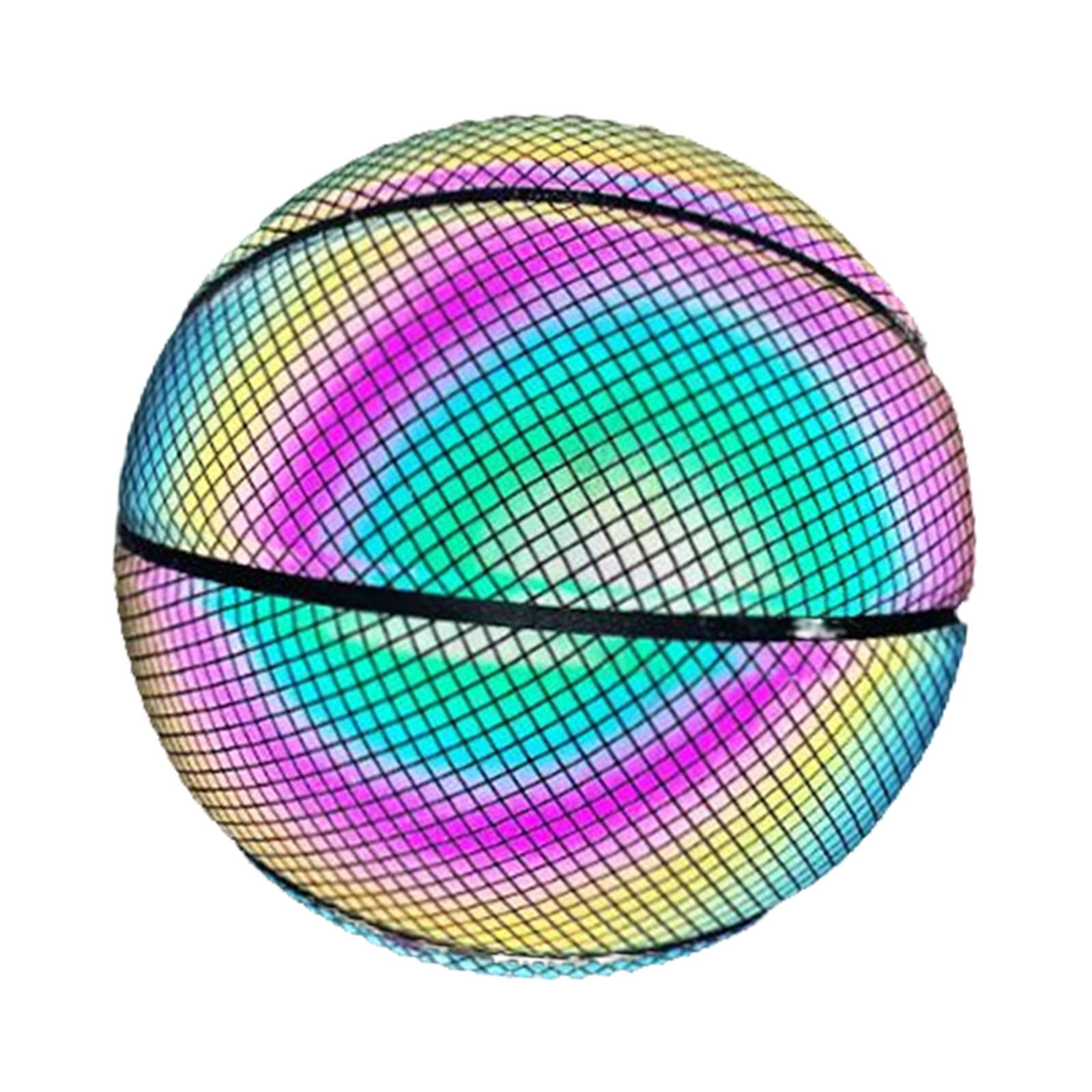 PU Glowing Basketball Training Equipment Glow in The Dark for Girls Boys Style E