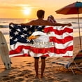 thumbnail image 5 of Diceymbol American Flag Beach Towels Oversized 63x31 In Quick Dry Sand Free Microfiber Beach Towel Soft Absorbent Large Lightweight Travel Towel For Adult Beach Pool Vacation Use, 5 of 6