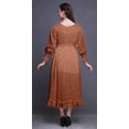 thumbnail image 4 of Bimba Leaves Women Cotton Smocked Boho Renaissance Long Ruffle MaxiÂ&nbsp;Dress-XXX-Large, 4 of 5