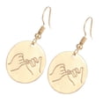 thumbnail image 4 of Pendientes, Pendientes colgantes , Mano , Pendientes de botón para s mujeres, Hechos de aleación Hugo Pendientes de flores para mujer, 4 of 9