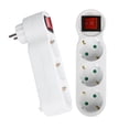 thumbnail image 4 of 3-Way Power Strip - Schuko Socket/Plug, 250V, 16A, 3500W, Flame Retardant, White, Easy Installation, for Home Use, 4 of 6