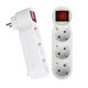 thumbnail image 4 of Adaptador de enchufe Schuko de 3 vías, 250 V, 16 A, 3500 W, ignífugo, blanco, para uso doméstico, 4 of 8