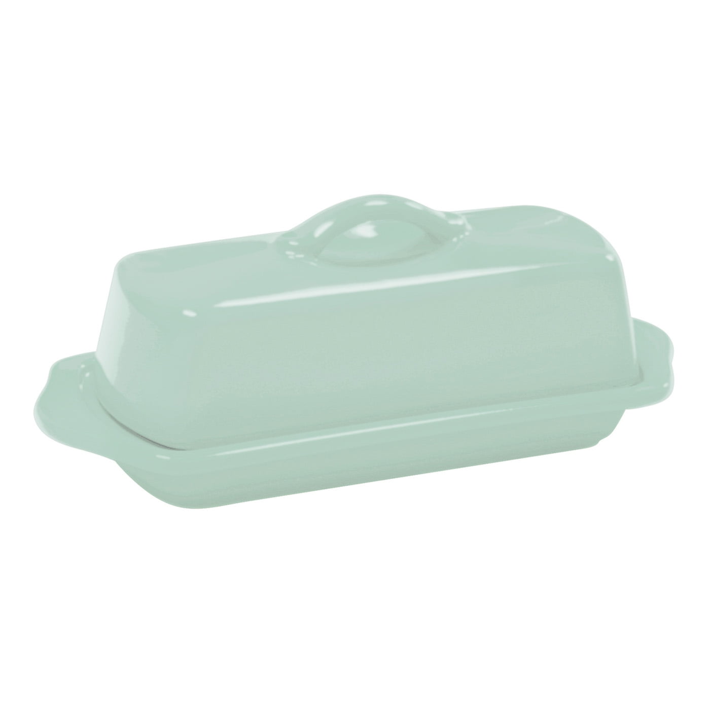Chantal Full Size Ceramic Butter Dish, 8.5 Inch, Sage Green