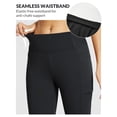 thumbnail image 4 of BALEAF Women's Fleece Lined Pants Yoga Pants Warm Thermal Winter High Waisted Straight Leg Leggings with 6 Pockets Black M, 4 of 7