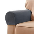 thumbnail image 1 of Fundas de reposabrazos elásticas de licra para sillas, sofás, sillones, fundas para sofás reclinables con pasadores giratorios, 2 piezas, 1 of 6