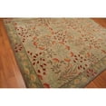 thumbnail image 4 of Hand Tufted Floral Wool Area Rug for Living Room & Bedroom, Muted Green 100% New Zealand Wool Plush Pile Rug 4×6 ft, 4 of 5