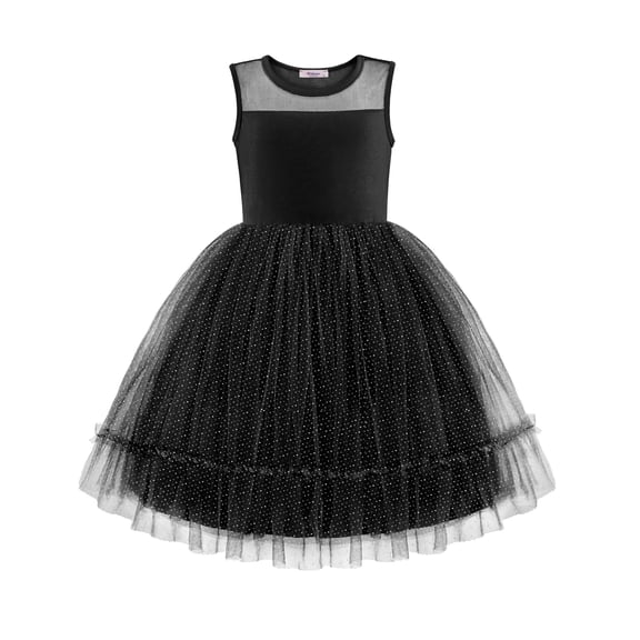 Arshiner Toddler Sleeveless Formal Shinny Dress Fancy Cute Tulle Glitter Party Holiday Kids Dresses