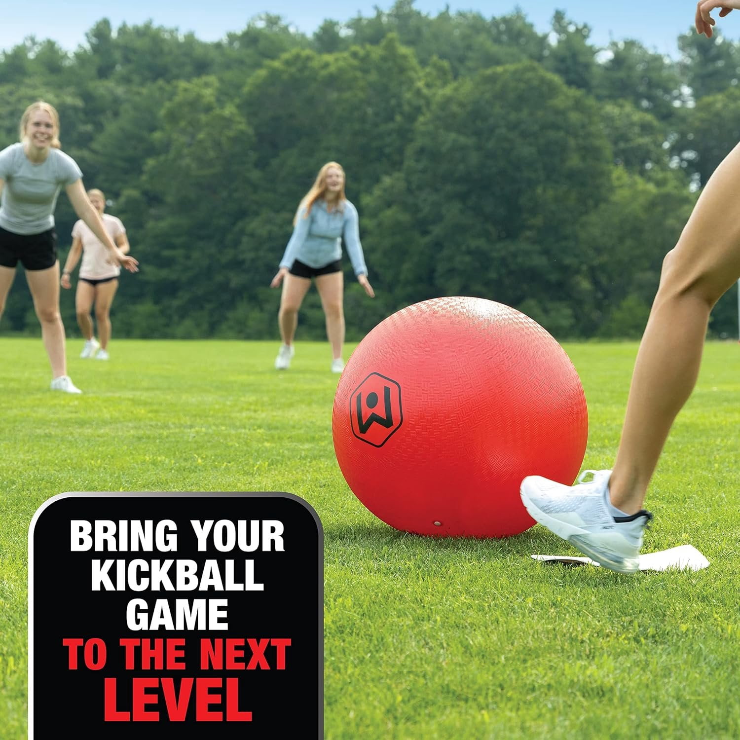 Wicked Big Sports: Oversized 20" Kickball - Red - Giant Inflatable Ball, Bases, Home Plate & Pump Included, Yard Games & Sports, Outdoor Activity