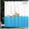 thumbnail image 4 of Ambesonne Colorful Shower Curtain, Swimming Pool, 69"Wx75"L, Red Green Blue, 4 of 5