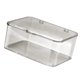 thumbnail image 3 of Caja de almacenamiento de escritorio de plástico de gran capacidad, resistente al polvo, multifuncional, con tapa, color gris claro, 3 of 12