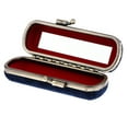 thumbnail image 6 of Holder Makeup Case Storage Box Mirror Purse - Blue, as described, 6 of 7