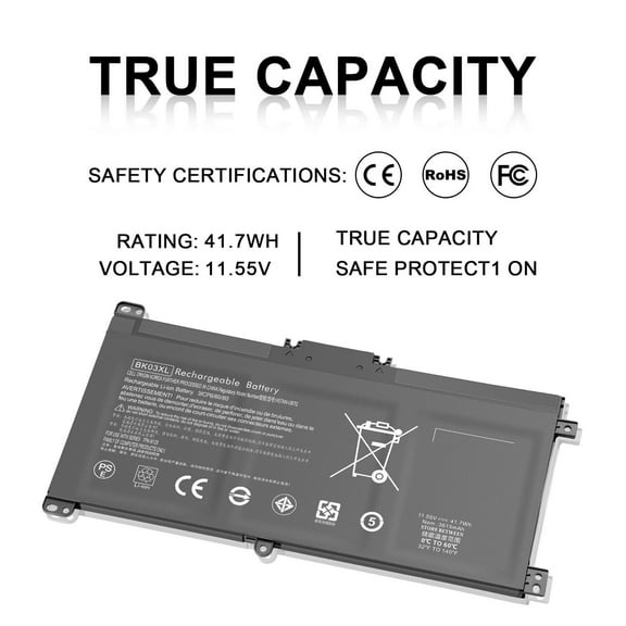 BK03XL Battery For HP Pavilion X360 14m-ba011dx 14m-ba013dx 14m-ba015dx 14-ba000