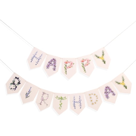 Floral Happy Birthday Banner - Garden Theme Birthday Decorations, Spring Boho Bunting with Wild Flower, Market Farmers Birthday Party Supplies, Wildflower Baby Shower Party Decor