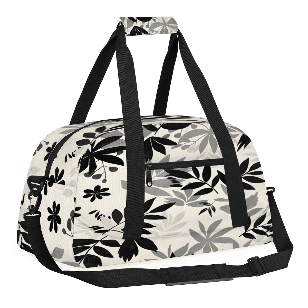 Herdesigns Leaves Sports Duffle Bag for Women & Men, Plant Leaves Gym Bag Dance Bag Overnight Bag Carry On Weekender Travel Bag