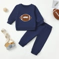 thumbnail image 5 of TOWED22 Toddler Boy 2-Piece Outfit Set Long Sleeve Print Graphic Sweatshirt Pants Fall Winter Casual Clothes, 5 of 9