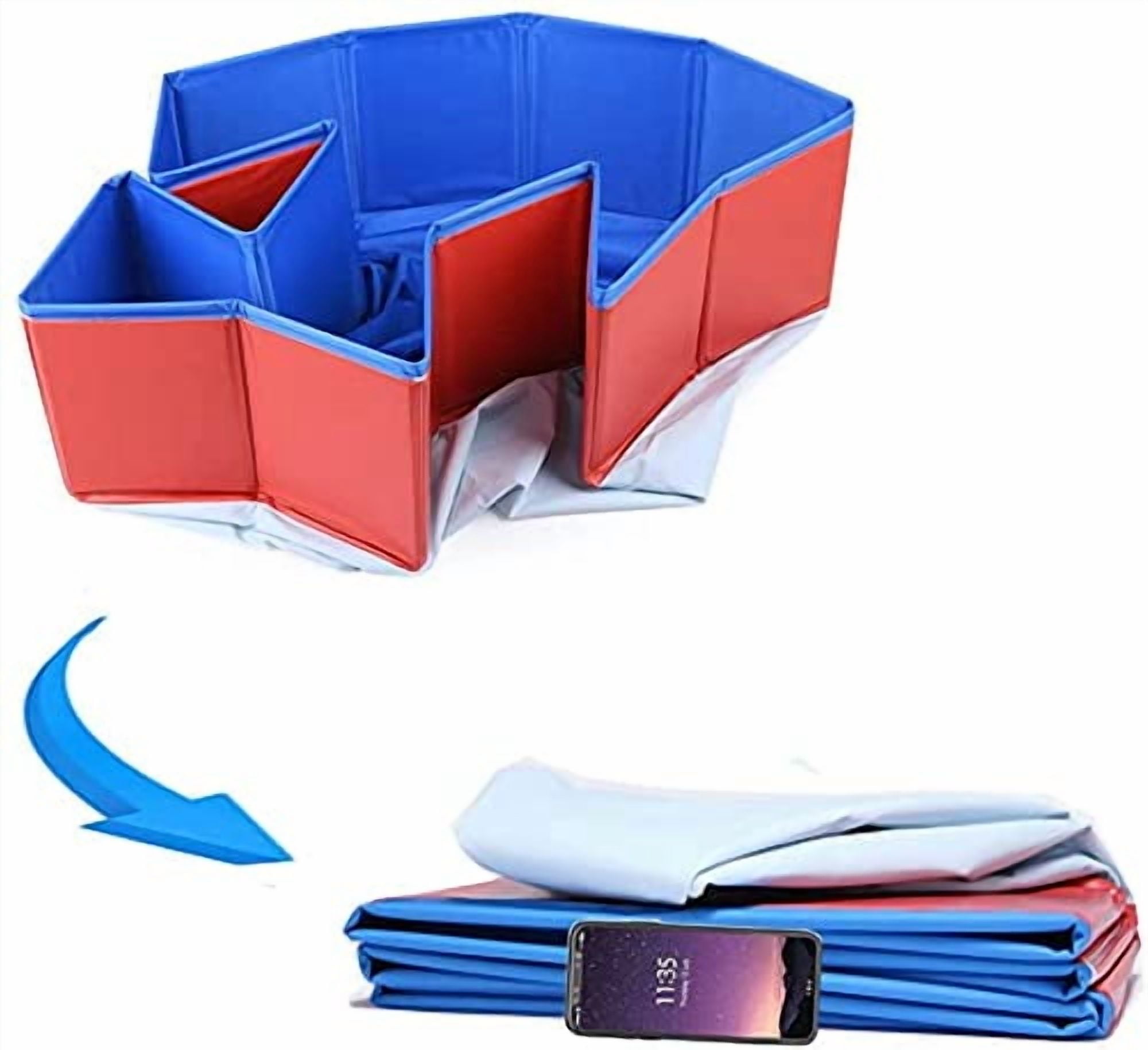 Collapsible Pet Dog Bath Pool, Kiddie Pool Hard Plastic Foldable Bathing Tub PVC Outdoor Pools for Dogs Cat Kid