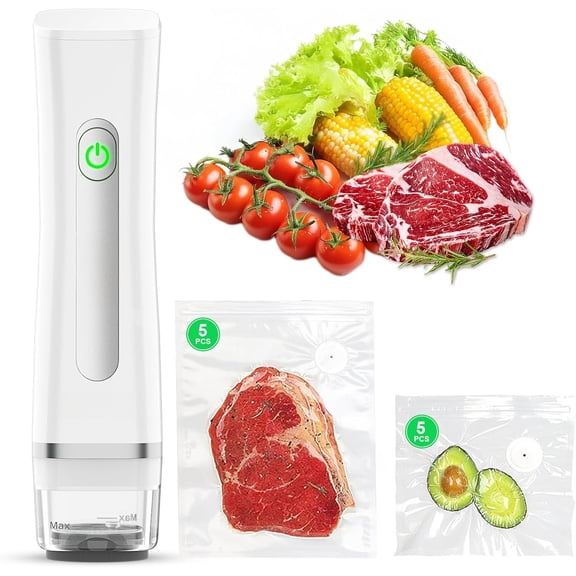 Vacuum Sealer for  with Visible Water Tank | Portable Compact Vacuum Sealer Machine | with 10  Bags | Preservation Time Prolonged by 6 Times