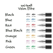 uni-ball Vision Elite Rollerball Pens, Bold Point, Assorted Colors, 8 Pack