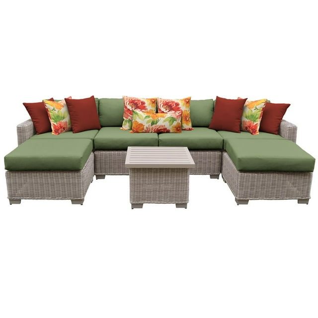 Coast 7 Piece Outdoor Wicker Patio Furniture Set 07a