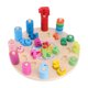 thumbnail image 3 of 1 juego de reloj de madera colorido con números del 1 al 12, juguete educativo de aprendizaje temprano, regalo para bebés, niños y niñas., 3 of 7