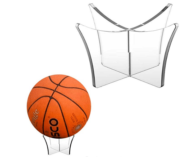 Yozhu 2 Pieces Basketball Stand Holder Football Stand Acrylic Ball