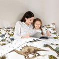 thumbnail image 5 of Homewish Wild Dinsaur Full Size Comforter Sets,Safari Dino Bedding Comforter Set,Green White Bedding Sets For Boys Kids,Super Cozy Room Decor Reversible,3-Piece, 5 of 8