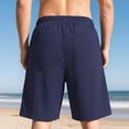 thumbnail image 5 of EOYWHK Mens Shorts Quick Dry with Pockets Elastic Waist Drawstring Sports Shorts for Men Soft Lightweight Breathable Casual Activewear Blue, Size XS, 5 of 8