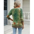 thumbnail image 4 of Zeagoo 3/4 Length Sleeve Womens Work Blouses V Neck Casual Fashion Tops, 4 of 7