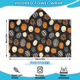 thumbnail image 2 of Halloween Patterned Pumpkins Hooded Bath Towel，60"x35" for Ages 3 To 12 Kids, Quick Dry Lightweight Soft Microfiber Hood Beach Towel Cover Up for Kids, 2 of 7